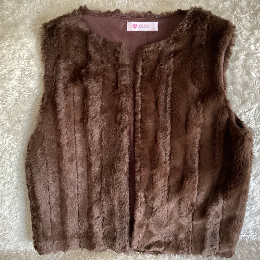 Chic Brown Faux Fur Vest